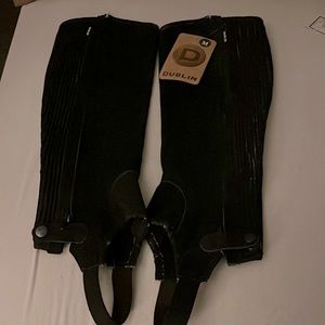 Dublin Leather Suede Half Chaps Size M